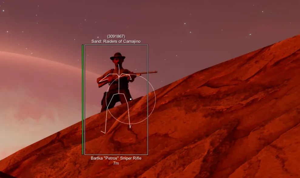 Soft aim assist overlay during an SAND: Raiders of Sophie raid